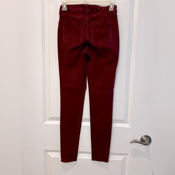 Old Navy Rockstar Maroon Mid Rise Skinny Jeans Size 0 - Picture 2 of 9
